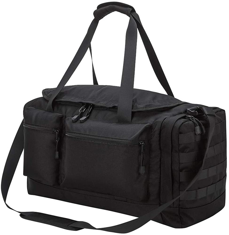 22 Inch Tactical Molle Duffle Bag, Waterproof Large Military Gear Duffel with Detachable Shoulder Strap for Shooting Hunting Gym Travel