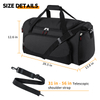 Ripstop Waterproof Gym Duffle Bag, Large Travel Weekender Duffel with Detachable Adjustable Shoulder Strap & Padded Hand Handle
