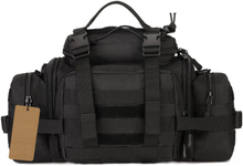 Multi-Functional Tactical Range Bag, MOLLE Utility Duffle Pack, Convertible Waist & Crossbody Sling Bag for Shooting, Hunting, Fishing & Outdoor EDC