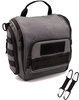 Tactical Hanging Travel Toiletry Bag, Water Resistant Foldable Wash Bag with MOLLE Webbing & Detachable Hanging Straps for Outdoor Camping Hiking Business Trip