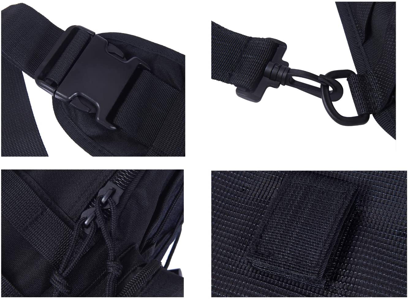 Compact Tactical Sling Bag for Men, Lightweight MOLLE Crossbody Chest Backpack, Water Resistant EDC Shoulder Bag with D-Rings for Shooting Hiking Fishing Camping Daily Carry