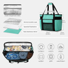 2-in-1 Dual Layer Insulated Cooler Tote Bag, Water Resistant Large Capacity Thermal Beach Bag for Picnic, Travel, Grocery Shopping