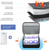 Insulated Medication Cooling Bag, Portable Dual Layer Insulin Cooler Travel Case with 10 Reusable Ice Packs & Removable Shoulder Strap