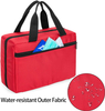 Lightweight Foldable First Aid Kit Bag, Multi Clear Pocket Empty Medical Organizer for Travel, Car & Household Emergency