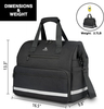 Reflective Large Medical Nurse Bag, Multi-Compartment Empty EMT First Aid Organizer for Home Visits & Clinical Use