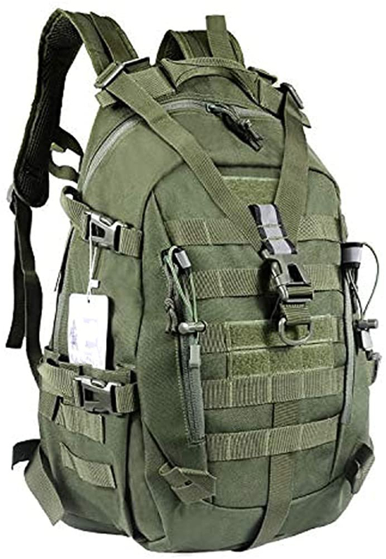 35L Military Tactical Backpack, Large Capacity MOLLE Rucksack, Water Resistant Daypack for Hiking, Camping, Hunting, Tactical Training & Outdoor Survival