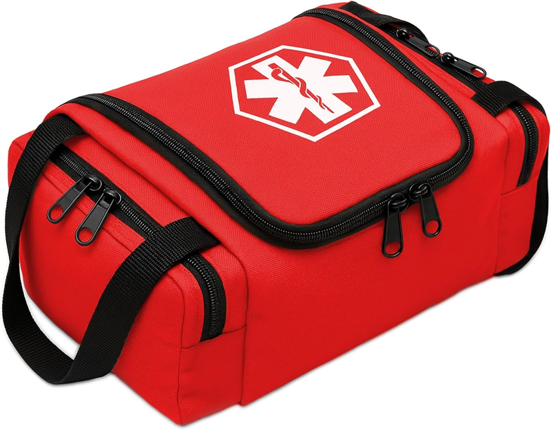 Compact Water Resistant First Responder Medical Bag, Multi Pocket Quick Access Empty EMT Trauma Organizer for Emergency Use