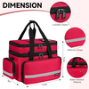 Waterproof Double Layer EMT First Aid Bag, Multi-Pocket Empty Medical Organizer with Lockable Zippers & Night Reflective Strips