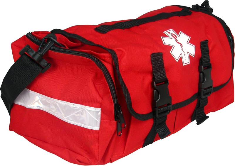 Reflective EMS First Responder Trauma Bag, Large Divided Empty EMT Medical Carry Bag for Emergency Rescue Use