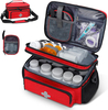 Double Layer Medicine Storage Bag, Large Empty Family First Aid Kit Organizer with Detachable Small Pouch for Travel & Household Use