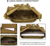 Tactical Messenger Bag, Multi-Pocket MOLLE Crossbody Shoulder Bag with Detachable Accessory Pouch & US Flag Patch