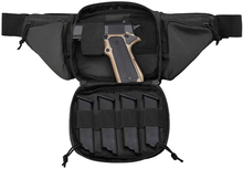 Tactical Concealed Carry Waist Fanny Pack, Handgun Holster Belt Bag with Magazine Slots, Adjustable Waistband Pistol Carry Pouch for Shooting, Hiking, Daily EDC Outdoor Use