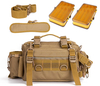 Tactical Fishing Tackle Bag, Multi-Pocket Outdoor Lumbar Gear Bag with Water Bottle Holder, MOLLE Utility Sling Pack for Fishing, Hiking, Camping & EDC Outdoor