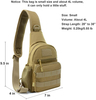 Small Tactical Sling Bag 4L, Lightweight EDC Chest Pack with MOLLE Webbing, Water Resistant Crossbody Shoulder Bag for Hiking, Cycling, Daily Outdoor Carry
