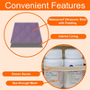 Compact Quilted Pill Bottle Travel Bag, Water Resistant Portable Medication Organizer with Multi Mesh Storage Pockets