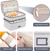 Compact 2-Layer Medicine Carry Bag, Water Resistant Pill Organizer with Multi-Size Elastic Loops for Travel & Household Prescription Storage