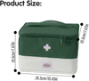 Lockable First Aid Storage Bag, Large Capacity Portable Household Medical Organizer with Mesh Lid Pocket & Carry Handle