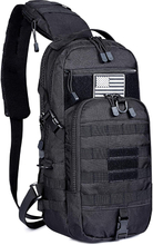 10L Mini Tactical Sling Crossbody Bag, Molle Webbing Single Shoulder Chest Pack Fits iPad for Outdoor Hunting Fishing Daily EDC