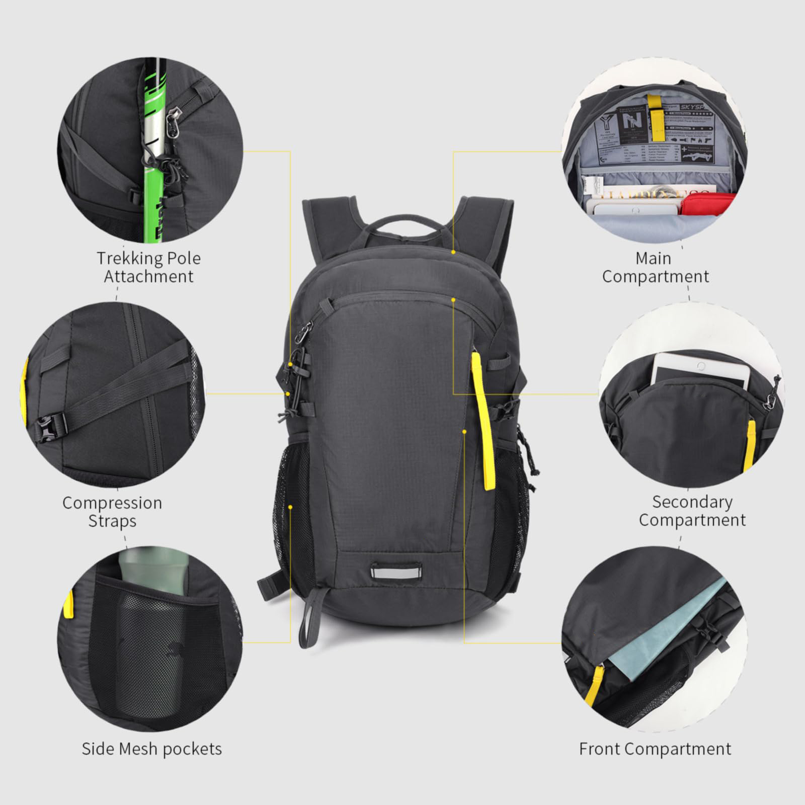 Small Hiking Backpack 20L Lightweight Travel Backpacks Hiking Daypack for Women Men