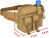 Tactical Utility Waist Bag with Detachable Water Bottle Pouch, Outdoor EDC Hip Fanny Pack, Multi-Pocket Waist Pouch for Hunting, Hiking, Fishing & Daily Use