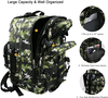 Woodland Camo Tactical Backpack, 20.7L Lightweight MOLLE Daypack, Outdoor Rucksack for Hiking, Camping, Shooting Range & Daily EDC