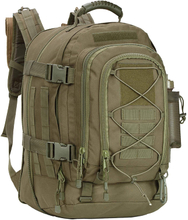 Expandable Tactical Backpack, Adjustable Capacity MOLLE Military Daypack with Detachable Water Bottle Holder for Hiking Shooting Camping Travel