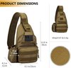 Tactical Sling Bag with External USB Charging Port, Lightweight MOLLE Crossbody Chest Pack, Water Resistant EDC Shoulder Bag for Outdoor Hiking Fishing Cycling Daily Carry
