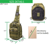 Lightweight Tactical Sling Bag, Compact MOLLE Chest Crossbody Pack with Adjustable Strap, Water Resistant EDC Shoulder Bag for Hiking Cycling Daily Outdoor Carry