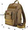 Mini Tactical Sling Chest Backpack, Lightweight MOLLE Crossbody Shoulder Pack, Water Resistant EDC Daypack for Hiking Fishing Shooting Daily Carry