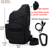 Tactical Sling Bag with External USB Charging Port, MOLLE Crossbody Chest Backpack