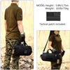 Tactical Cylinder Duffle Bag, Water Resistant Small Gym Sling Bag with MOLLE Webbing, Adjustable Shoulder Strap for Fitness Travel Hiking Motorcycle Daily EDC