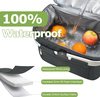 34L Collapsible Insulated Cooler Basket, Foldable Aluminum Frame Leakproof Thermal Cooler Bag for Picnic, Beach, Camping & Grocery