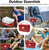 Compact Lightweight First Aid Bag, Reflective Strip Portable Empty Emergency Medical Organizer for Travel & Outdoor Camping