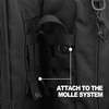 14 Inch Tactical MOLLE Tool Storage Pouch, Heavy Duty Nylon EDC Gear Bag with Patch Panel & Free Carabiner American Flag Patch