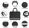 Reflective Large Medical Nurse Bag, Multi-Compartment Empty EMT First Aid Organizer for Home Visits & Clinical Use