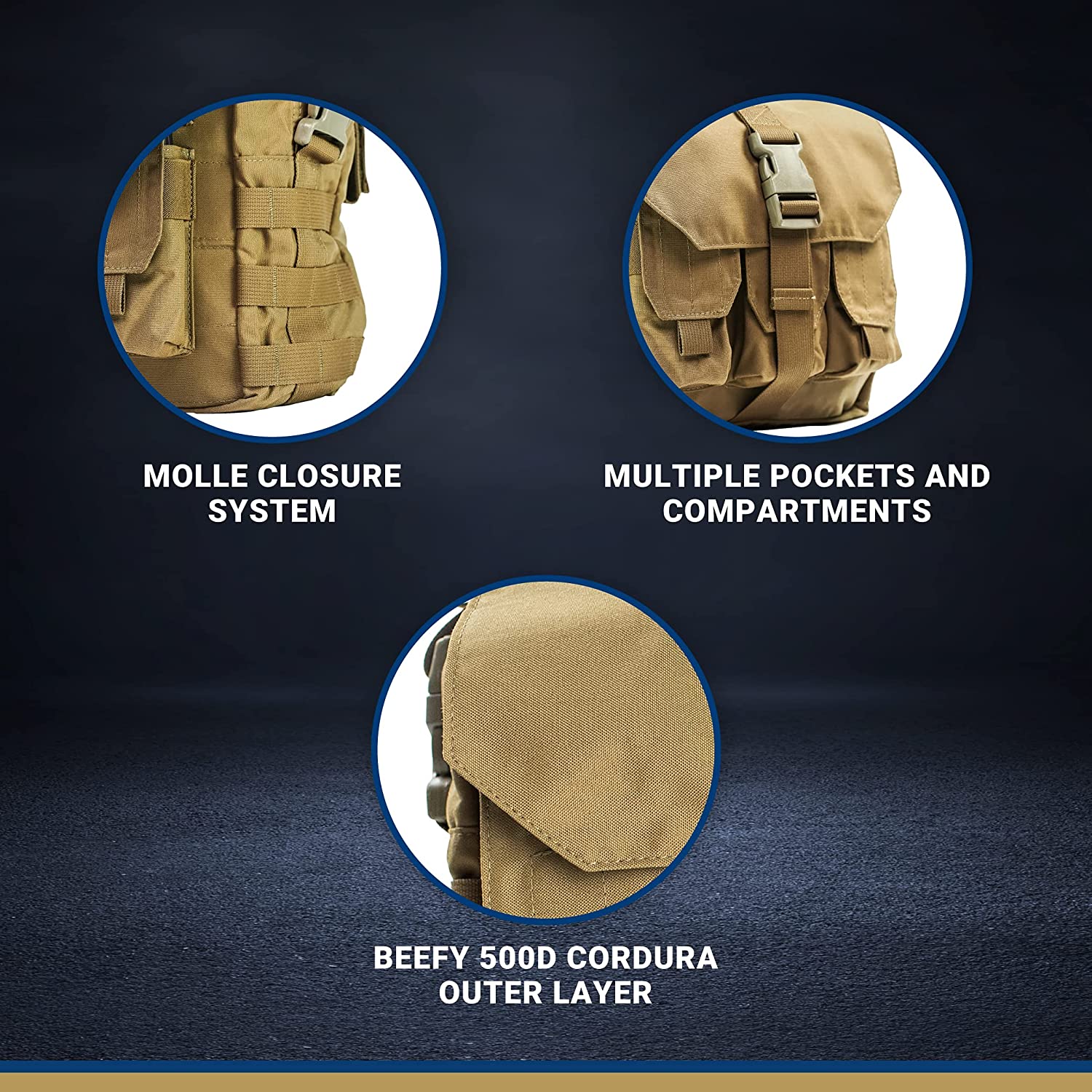 Military Tactical Messenger Bag, MOLLE Shoulder Satchel Pack, Lightweight Tactical Utility Crossbody Bag for Outdoor, Range Gear, EDC & Daily Carry