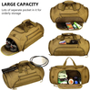 2 Sizes Tactical Duffle Bag with Rain Cover, MOLLE Sports Travel Duffel Backpack, Water Resistant Gear Bag for Gym, Hunting, Camping, Shooting & Outdoor Travel