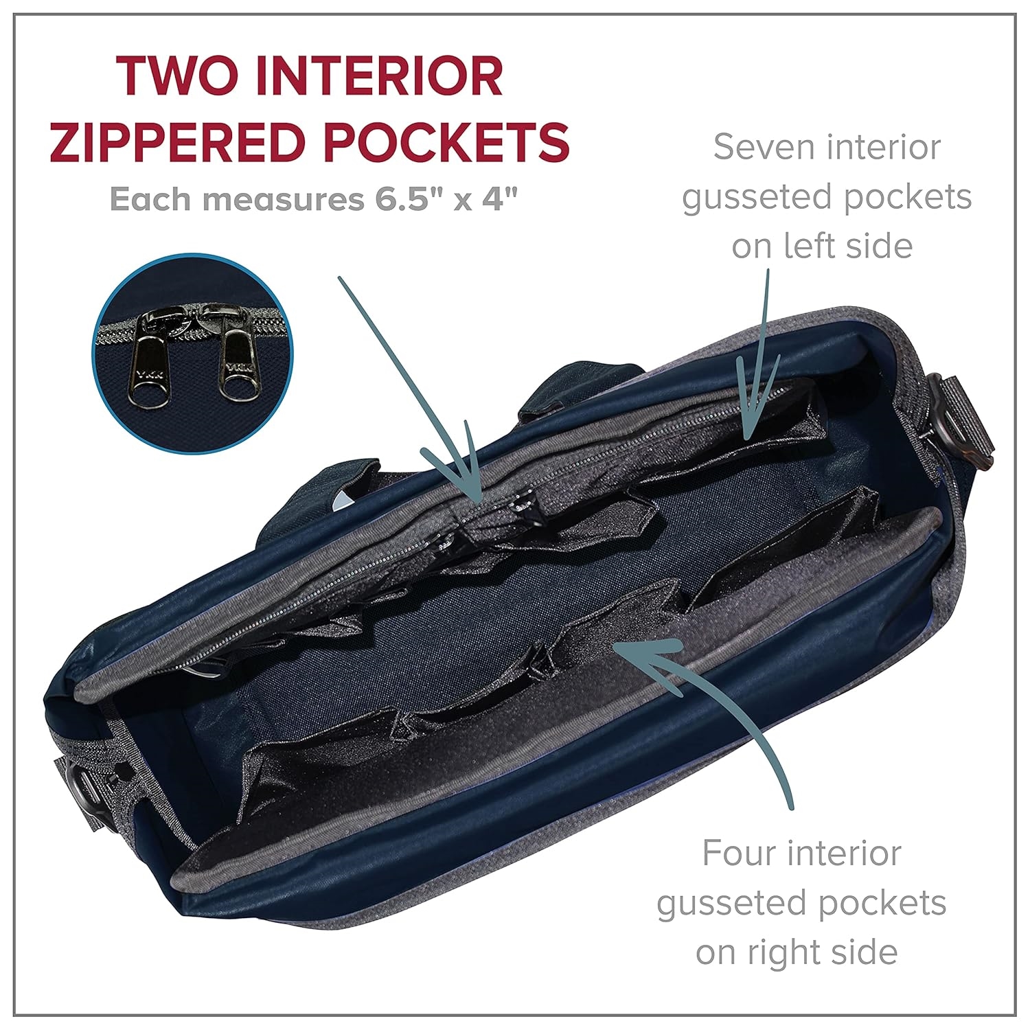 Professional Nurse Medical Equipment Bag, Empty Doctor Clinical Instrument Tote with Detachable Shoulder Strap for Home Visits & Clinic Use