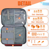 Double Layer Medicine Storage Bag, Large Empty Family First Aid Kit Organizer with Detachable Small Pouch for Travel & Household Use