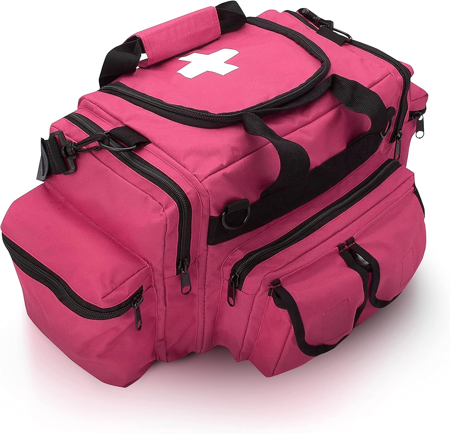 Professional Large Capacity EMT First Aid Trauma Bag | Multi-Pocket Water Resistant Medical Organizer with Medical Cross Logo