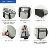 Wide Opening Insulated Cooler Tote Bag, ColdBlock Reinforced Base Water Stain Resistant Soft Cooler with Multi Carry Handles for Grocery & Outdoor