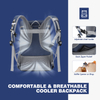Breathable Padded Cooler Backpack, Adjustable Fixed Side Bottle Buckles Leakproof Insulated Thermal Backpack for Outdoor Camping Fishing Hiking Picnic