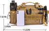 Tactical Fishing Tackle Bag, Multi-Pocket Outdoor Lumbar Gear Bag with Water Bottle Holder, MOLLE Utility Sling Pack for Fishing, Hiking, Camping & EDC Outdoor