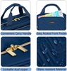 2 Sizes Waterproof Quilted Medicine Carry Bag, Portable Travel Pill Organizer with Front Pocket & Lockable Zippers