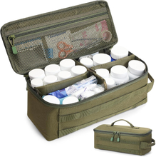 Large Tactical MOLLE First Aid Storage Bag, Classified Divider Medical Carry Case for Outdoor & Household Emergency