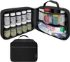 Waterproof Shockproof Pill Storage Bag, 4 Sizes Portable See-Through Mesh Travel Medication Organizer Case