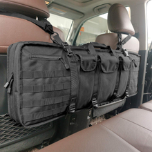 42 Inch Double Rifle Soft Bag, Water Resistant Molle Tactical Long Gun Case with Triple Mag Pouches for Hunting Shooting Transport