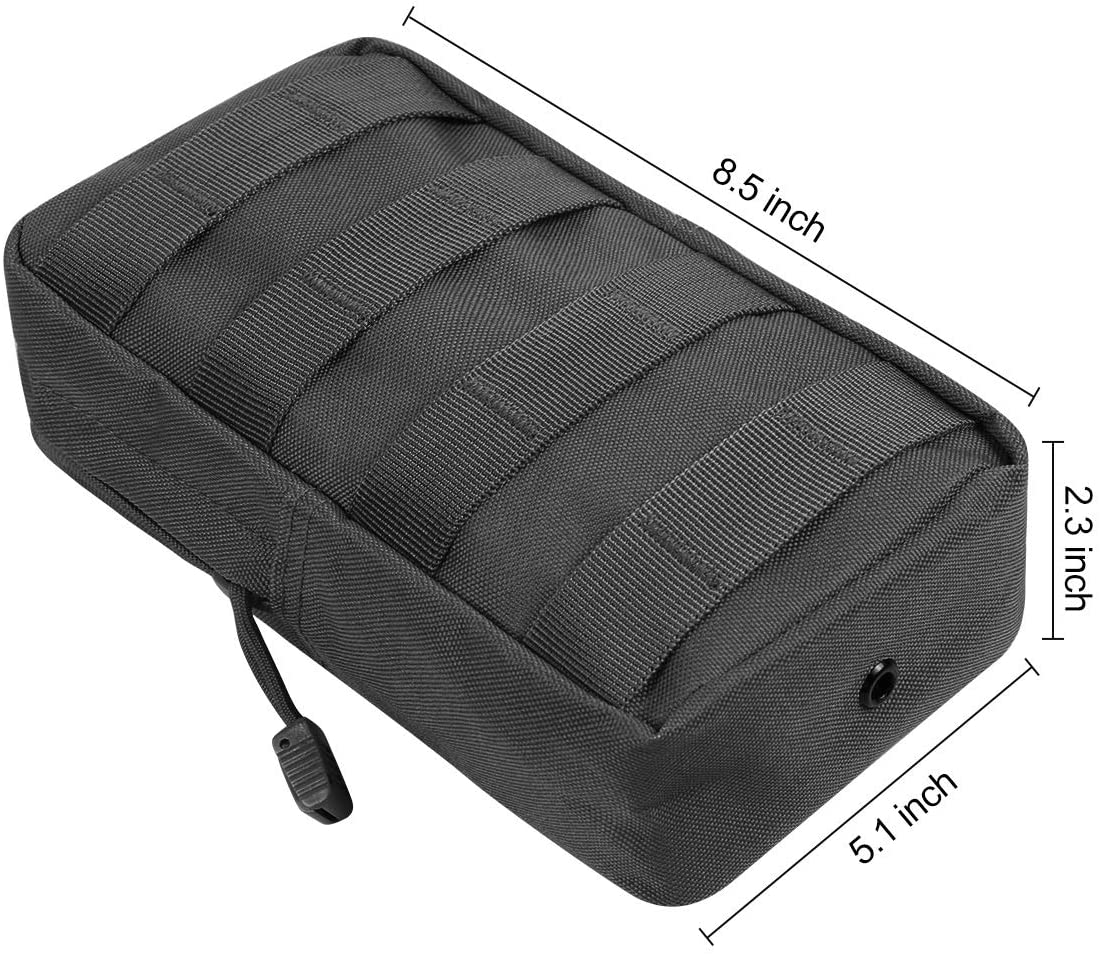 3 Pack Tactical Molle Pouches, Utility Admin Organizer Pouch, Water Bottle Holder, Small Vertical EDC Gear Bag
