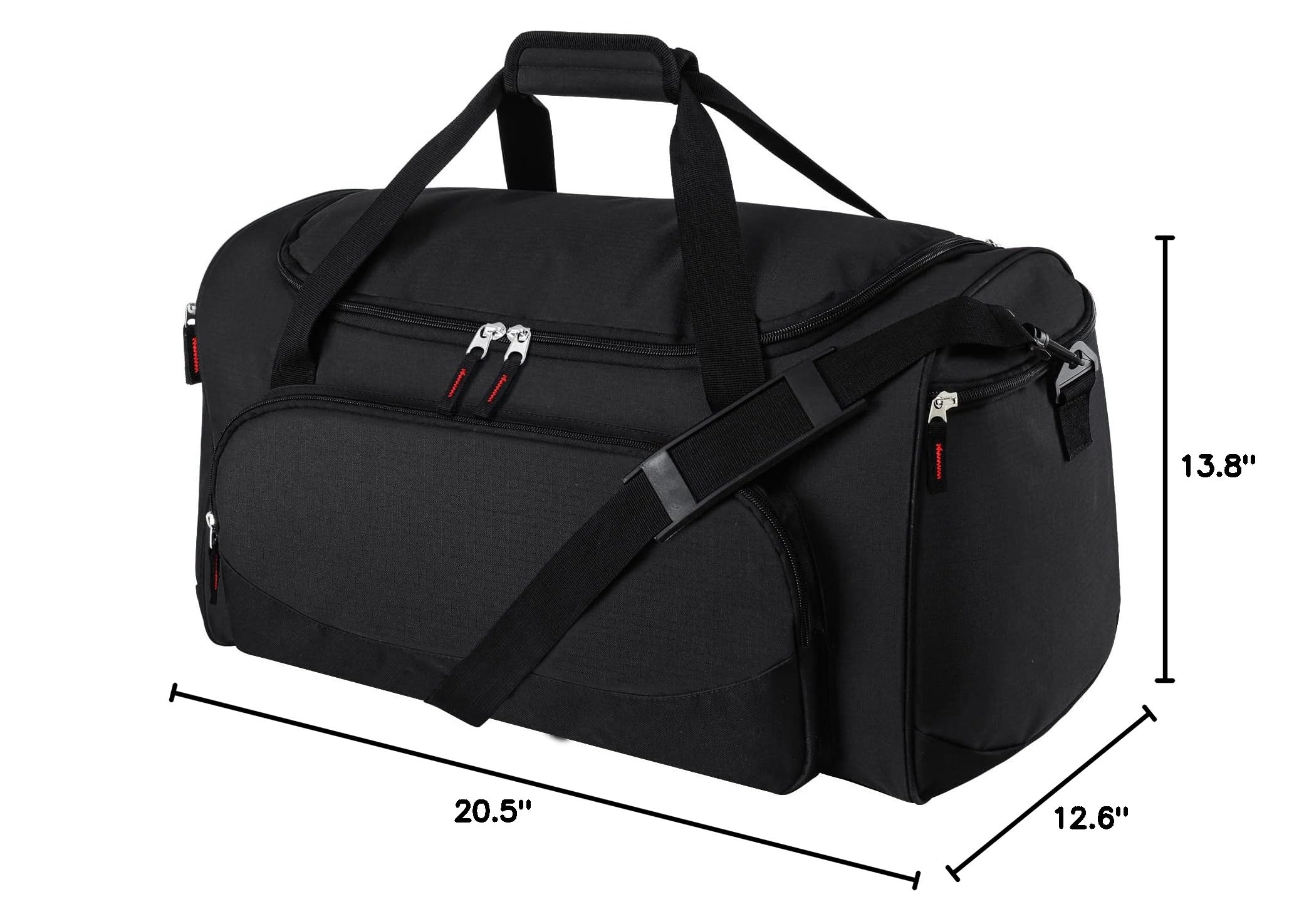 Ripstop Waterproof Gym Duffle Bag, Large Travel Weekender Duffel with Detachable Adjustable Shoulder Strap & Padded Hand Handle
