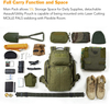 55L Laser Cut Tactical Backpack Full Set with 3L Hydration Bladder, Detachable Pouches & Waist Belt, Modular Military Backpack for Outdoor Camping, Hunting, Hiking & Emergency Gear